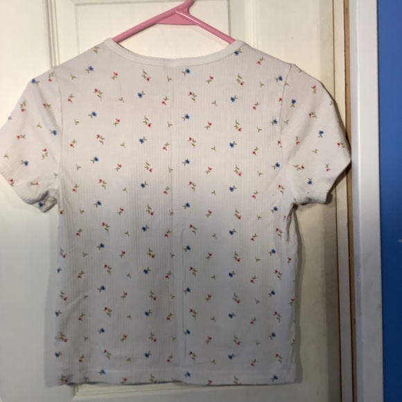 Women’s Old Navy Crop Top White with Flowers Size S - Picture 16 of 16